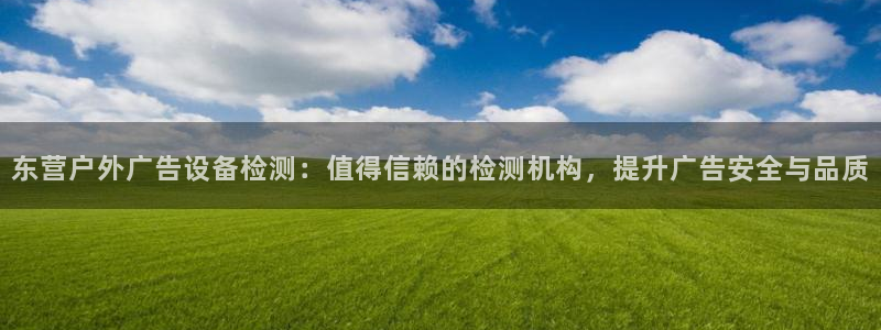 杏宇平台招商电话号码：东营户外广告设备检测：值得信赖的检测机构，提升广告安全与品质