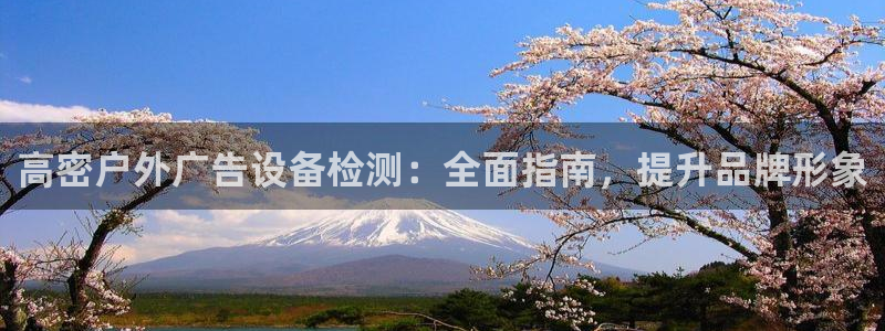杏宇平台登录方法：高密户外广告设备检测：全面指南，提升品牌形象