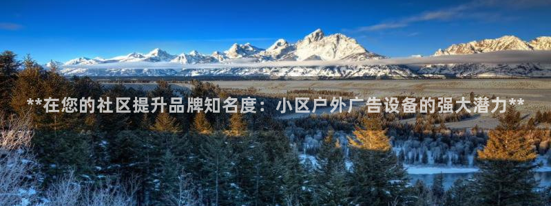 杏宇平台代理：**在您的社区提升品牌知名度：小区户外广告设备的强大潜力**