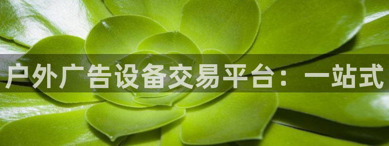 杏宇平台注册地址在哪里：户外广告设备交易