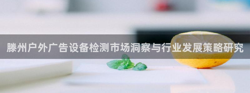 杏宇平台开户：滕州户外广告设备检测市场洞察与行业发展策略研究