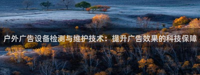 杏宇平台主管：户外广告设备检测与维护技术：提升广告效果的科技保障