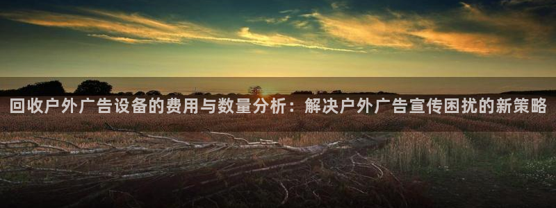 杏宇平台怎么样知乎：回收户外广告设备的费用与数量分析：解决户外广告宣传困扰的新策略
